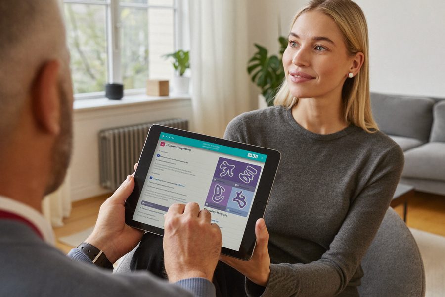 Gestion des titres-services sur tablette à domicile