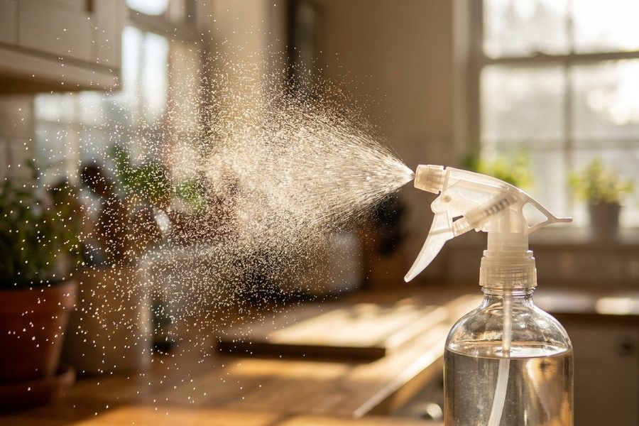 Vaporisation d’un produit ménager maison