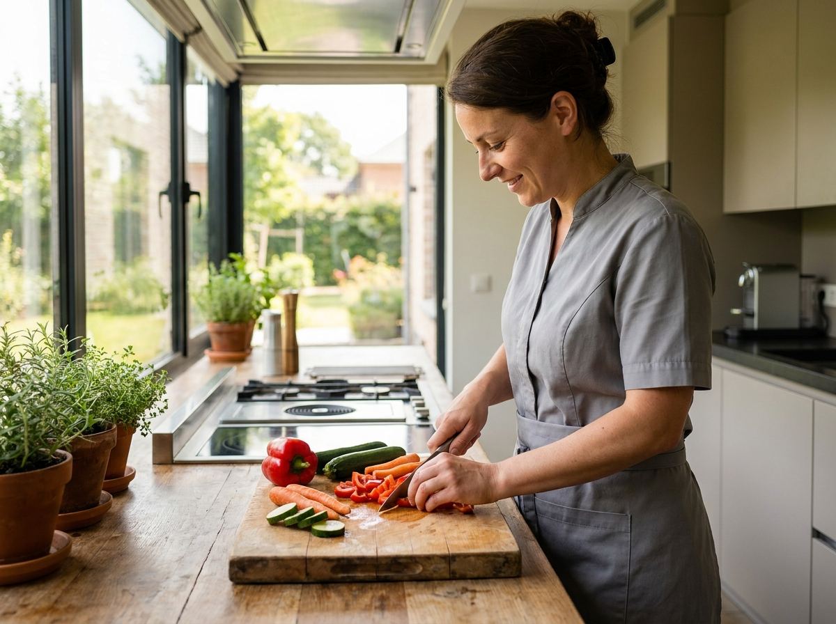 Bereiding van huisgemaakte maaltijden in een keuken